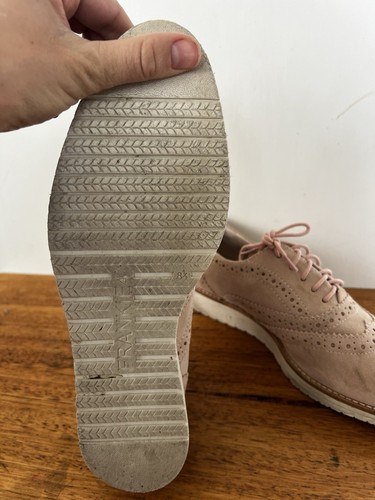 💥 FRANKIE 4 Suede Embossed Leather Loafers Flats Brogues Pink 39.5 8.5 Sneakers - Picture 5 of 6