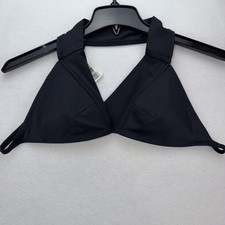 Aerie Triangle Bikini Top Black Size L Adjustable Straps Padded NWT
