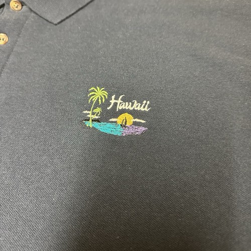 VTG HAWAII tourist polo shirt Embroidered Volcano Island SCREEN STARS USA MADE L - Picture 3 of 9