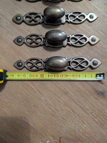 Tiradores de puerta estilo latón antiguo 4 piezas tiradores de gabinete estilo tradicional 15 cm - Imagen 4 de 4