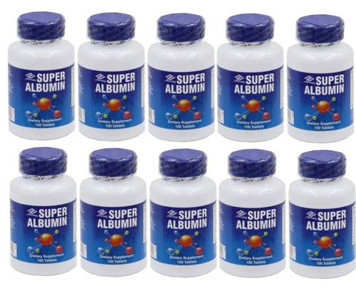 10 bottles Nu-Health Super Albumin 100 Tablets per bottle, FRESH, Made In USA
