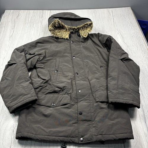 Carhartt Anchorage Men’s Parka Grey Removable Fur Hood Parka Coat Medium - Picture 4 of 12