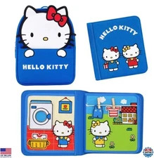 Hello Kitty Montessori Busy Book - Blue Toddler Backpack & Quiet Book for Kids