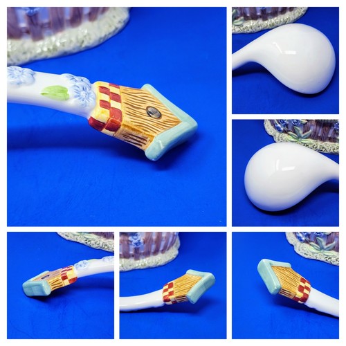 Gibson Home Sweet Home 4 cuartos PURÉ con Tapa y Cucharón Pájaros Pajareras Flores NUEVO - Imagen 17 de 21