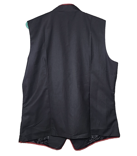 Menz ggg Religious Clergy Vest for Men in Meduim Black with Red Trim - Picture 3 of 8