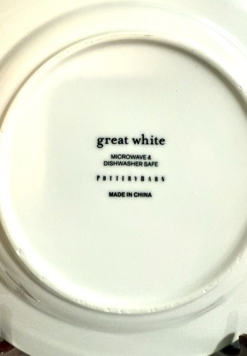3 POTTERY BARN GREAT WHITE Collection Dinner Plates (Rim Shape) 10 3/4” EUC RET - Picture 4 of 5