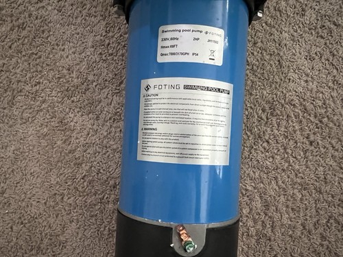 FOTING Pompa per Piscina da Terra/Sopra Terra, Autoadescante (Dual Speed, 2HP, 3170/7000 GPH - Foto 5 di 8