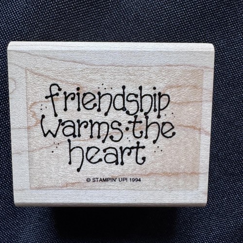 Vintage Stampin' Up Gummi Holz Stempel Set Blumen Freundschaft Natur Baum Lot - Bild 4 von 4