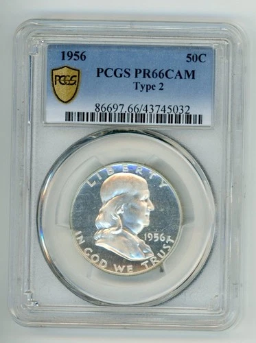 1956 Franklin Half Dollar 50c PR66 CAM Type 2 PCGS Coin Proof Cameo