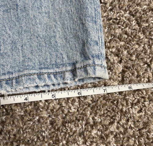Pantalones de mezclilla para mujer Abercrombie & Fitch 29/8 lavado claro años 90 rectos tiro ultra alto - Imagen 9 de 11
