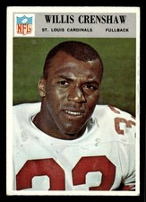 1966 PHILADELPHIA WILLIS CRENSHAW 160 GOOD RC FOOTBALL ST. LOUIS CARDINALS