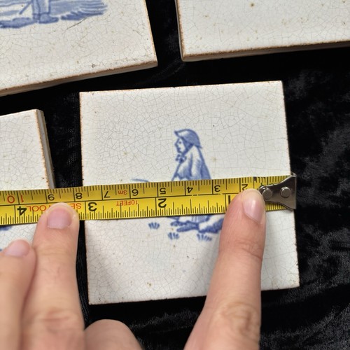 12 Bratt Colbran Reclaimed 1920s Antique Fireplace Blue And White Tiles - Picture 6 of 6