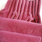 Pair Of Vintage Nylon Velvet Blush Rose Pink Curtains 135cm Drop x 120cm Width