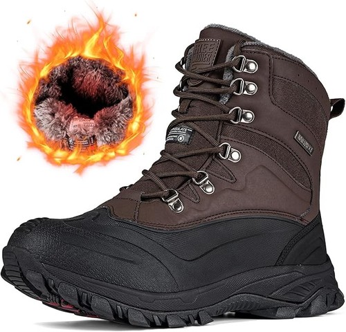 FREE SOLDIER Snow Boots Waterproof Lined Outdoor Warm Insulated Winter Ankle