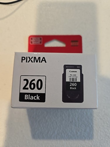 Genuine Canon Pixma PG-260 Ink Cartridge BLACK NEW FACTORY SEALED - 第 1/6 張圖片