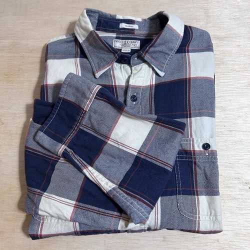 Wallace & Barnes Flanellhemd Herren XL Classic Fit kariert mittelschwer Cabincore