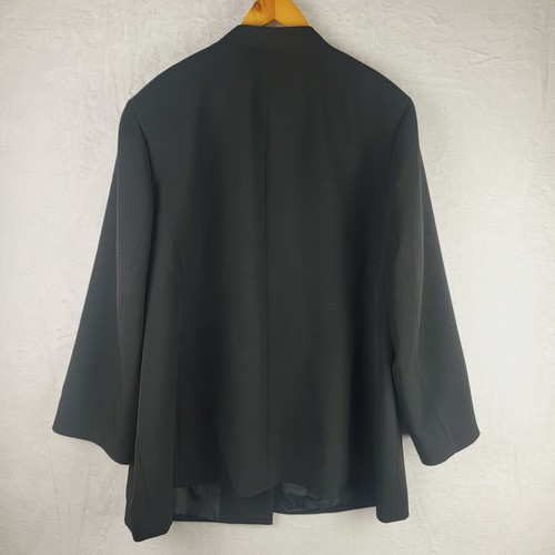 Veste blazer noir Kasper 20W femme ouvert devant manteau poches carrière bureau - Photo 6/9