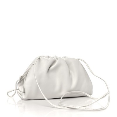 Bottega Veneta The Mini Pouch Plaster White Calfskin Clutch