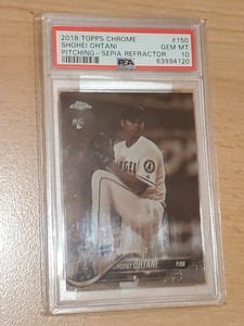 2018 Topps Chrome Shohei Ohtani Rookie card RC Sepia Refractor PSA 10 #150