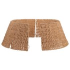 24 Inch Christmas Tree Collar Detachable Woven Paper Rope Rustic Base Cover