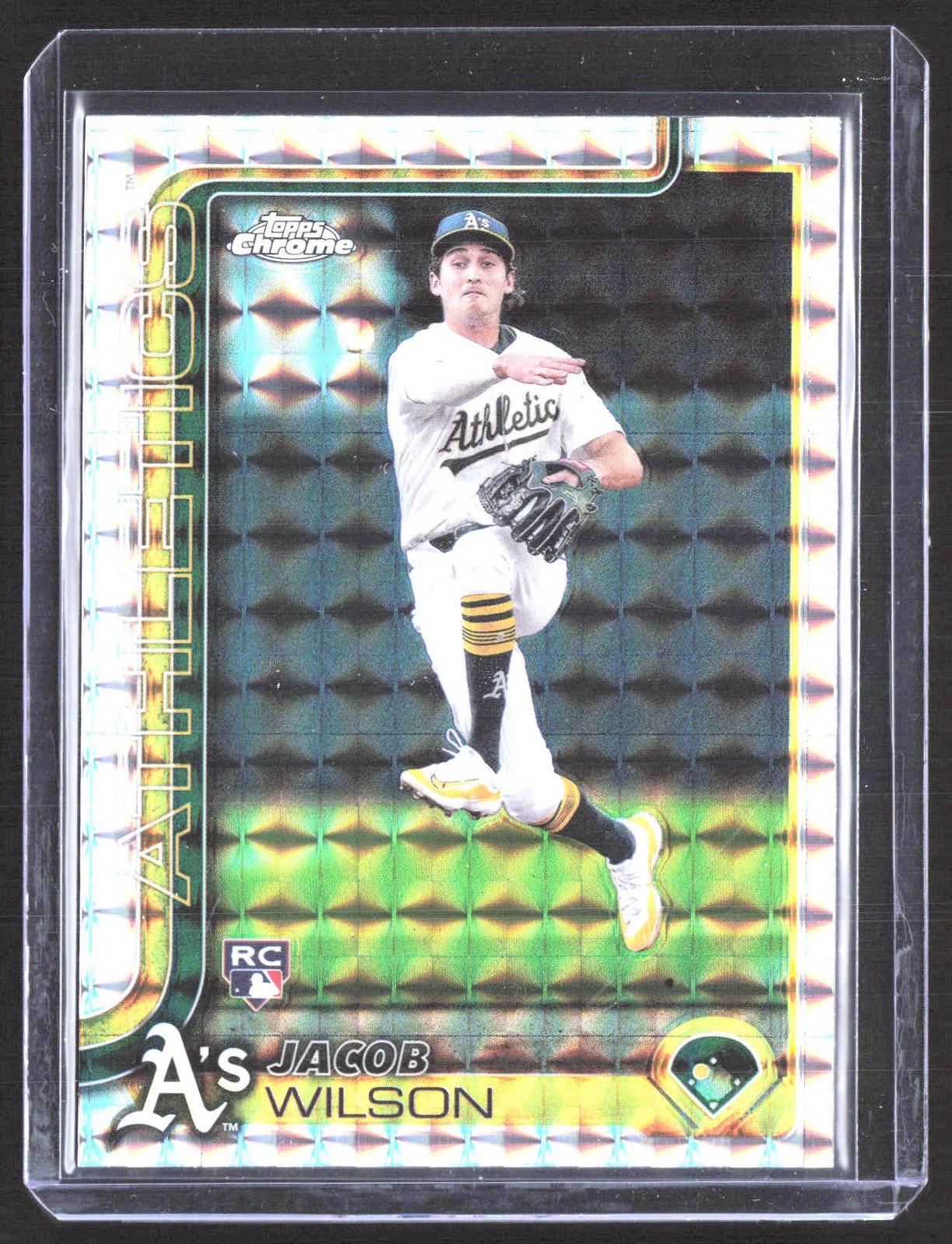 Jacob Wilson 2025 Topps Chrome Geometric Refractor #96 RC Athletics