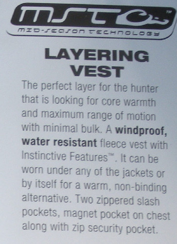 Drake 160109-S Brown Windproof Layering Fleece Vest Small - Picture 4 of 4