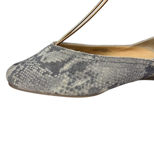 Lucky Brand Alba Womens Snake Print Slip On Flats Shoes Gray Suede Leather 8.5 - Picture 5 of 16