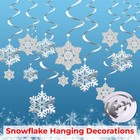 Christmas Wall Ceiling Hanging Garlands Foil Stars Snowflakes Festive Home Decor