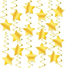 KatchOn, Gold Star Hanging Swirls Decorations - Pack of 30 | 