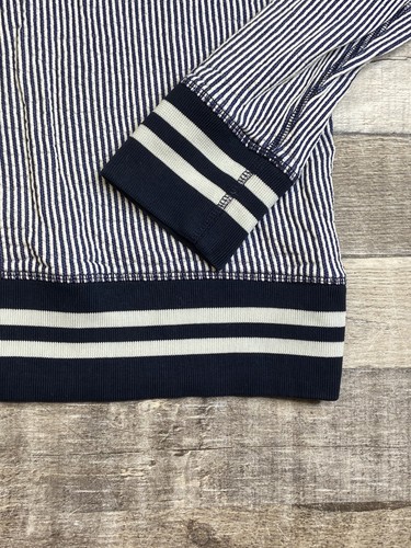 CHAMPION x Todd Snyder Sweatshirt Womens M Blue Striped Crewneck Pullover - Picture 3 of 8
