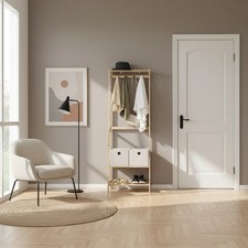 Mobile Ingresso Appendiabiti Moderno 2 Cassetti in Legno 58x36x168 cm DecHome