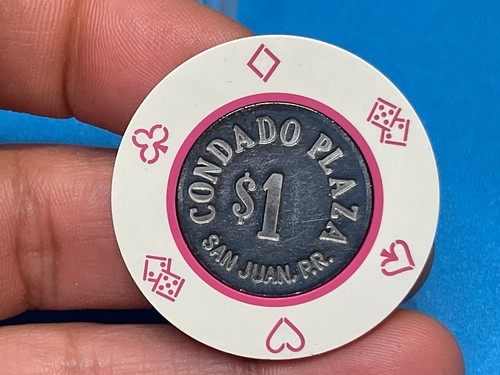 $1———-CONDADO PLAZA--————-SAN JAUN P.R CASINO CHIP————Z-3562 - Bild 1 von 3