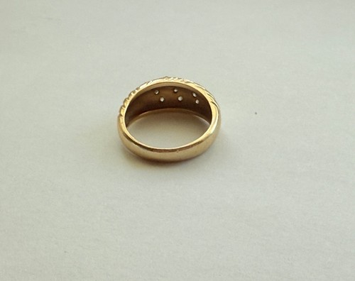 Vintage 14K Gelbgold kleiner Diamant Ring Größe 5,5 4 gm LS - Bild 7 von 9