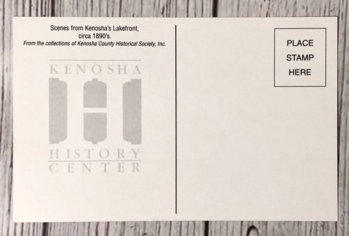 Kenosha, WI Multiview Postcard Lighthouse Pike River Washington Island Calkins - Picture 4 of 4