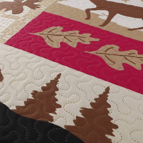 Rustic Quilt Set Full/Queen Size (90"x90") Lodge Cabin Bed Spread Lightweight... - Picture 7 of 7