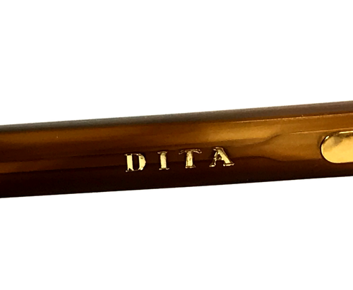 Dita Eyeglasses Frames STRANGER DRX-2079-C-AMB-51 Striped Brown Square 51-21-145 - Picture 11 of 14