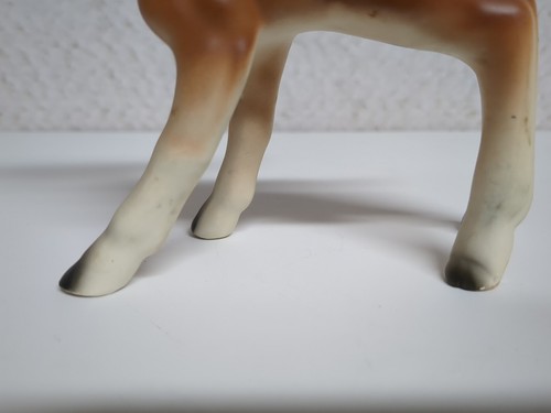 Set MID CENTURY Keramik Vintage Hirsch Figur große Augen anthromorph Weihnachten - Bild 20 von 24