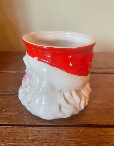 Vintage Santa Claus Head Planter Royal Copley Ceramic 1950s Hand Painted - Picture 4 of 6