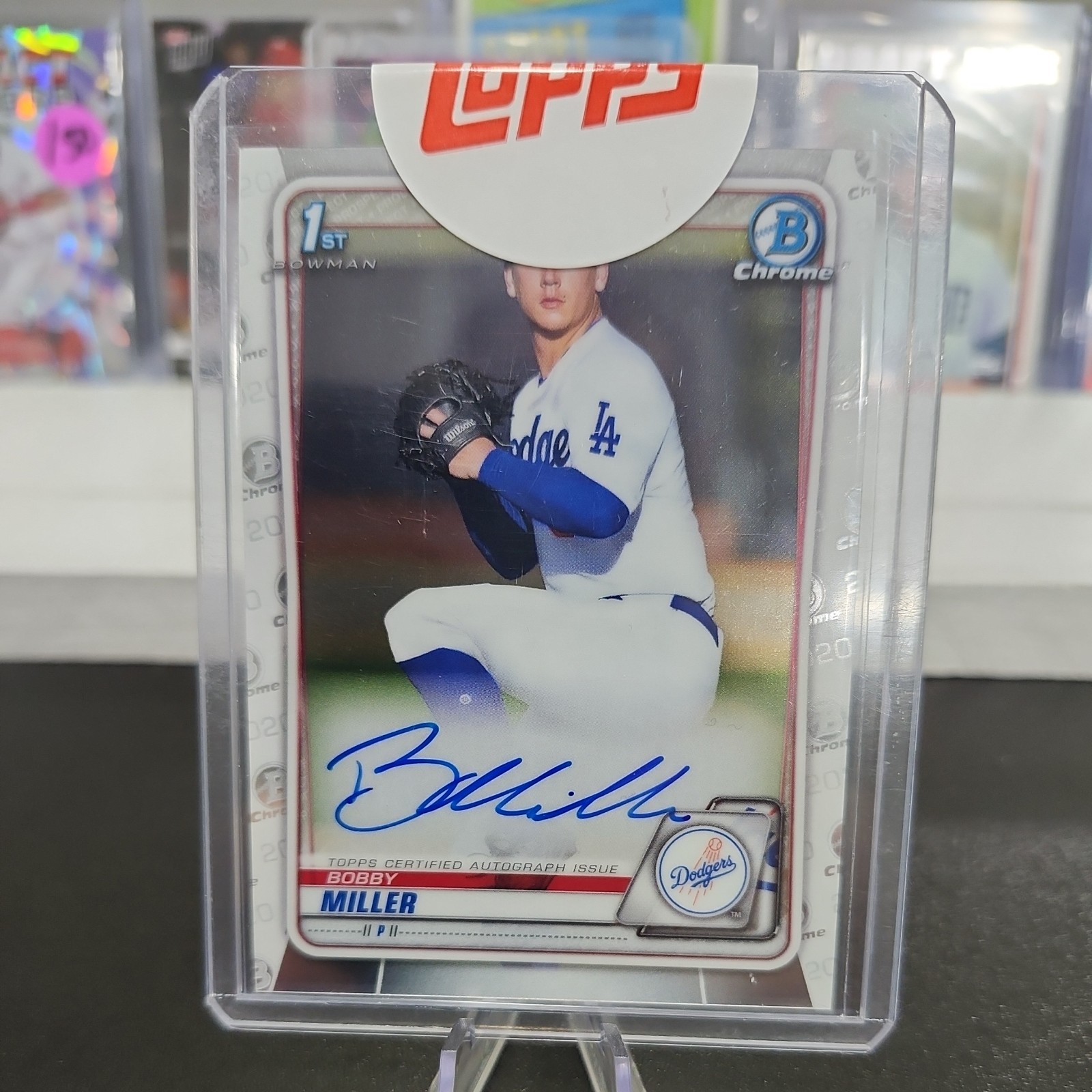 2020 Bowman Chrome 1st Bobby Miller Prospect Autograph Auto Dodgers