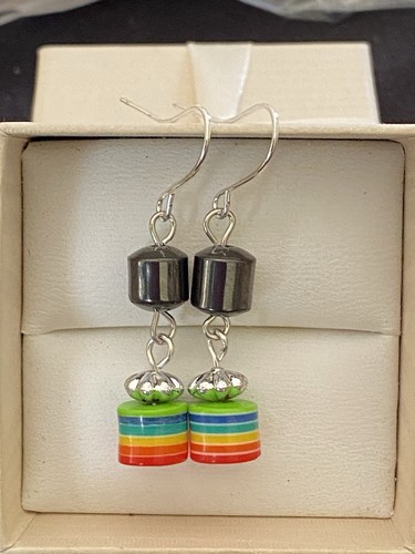 Handmade Novelty Lolly Candy Licorice Allsorts Earrings - Picture 5 of 9