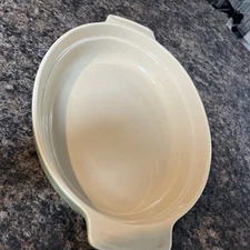 WELL EQUIPPED KITCHEN Enamel Oval Casserole  Green/tan X-Large 15” X 10 Nice