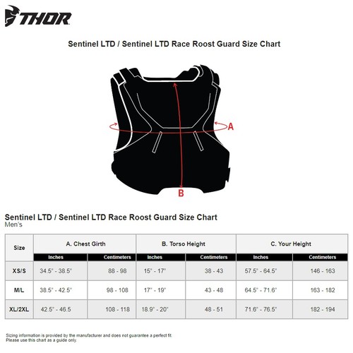 2025 Thor Sentinel LTD Roost Gard Chest Protector MX Motocross ATV - Picture 2 of 16