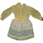 Vintage BARBIE SHIRT DRESSY Sheer YELLOW DRESS #1486 1969 Great Shape