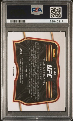 Islam Makhachev Zebra Prizm PSA 10 GEM MINT 2023 Select UFC #260 SSP POP 1 - Picture 2 of 3