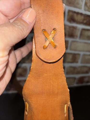 Vintage Leather Saddle Shoulder Bag Purse Handbag Hand Tooled Western Theme - Picture 12 of 18
