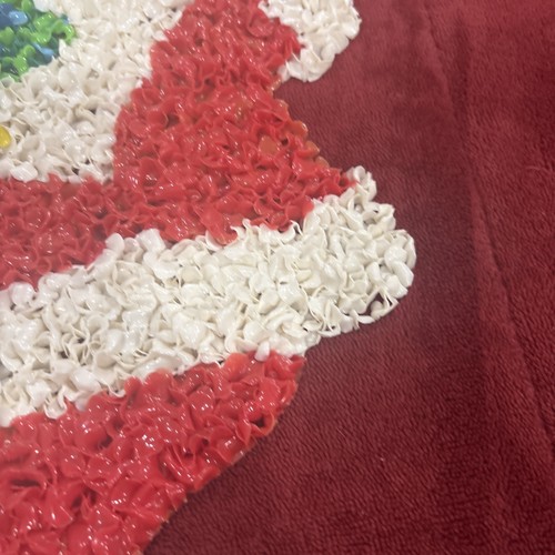 Vintage Santa Claus W/Tree RARE Melted Popcorn Plastic Christmas Decor - Picture 11 of 18