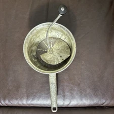Vintage Steel Food Mill by Foley Mfg Hand Crank Food Processor 7” #101