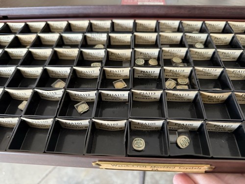 Vintage C & E Marshall Co. Metall Uhrmacher Uhrenkristalle 6 Schubladen TEILLADUNG - Bild 7 von 13