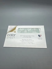 Color Street MOST DEFINITELY Nail Strips Blue Glitter Clear Overlay Retired