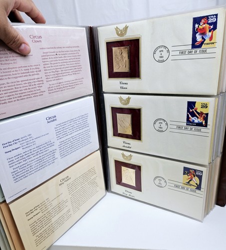 144 Golden Replicas Of United States Stamps, 22kt First Day Issue 1992-1995 - Picture 17 of 20